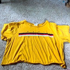 Crop top, size M, forever 21, mustard yellow color